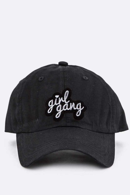 Girl Gang Embroidered Trendy Cotton Cap