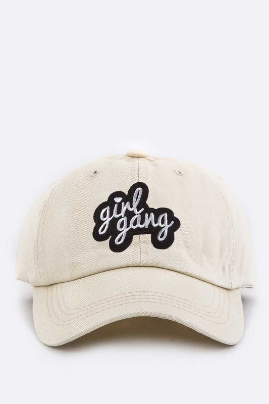 Girl Gang Embroidered Trendy Cotton Cap