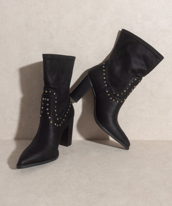 OASIS SOCIETY Paris - Studded Western Ankle Boots