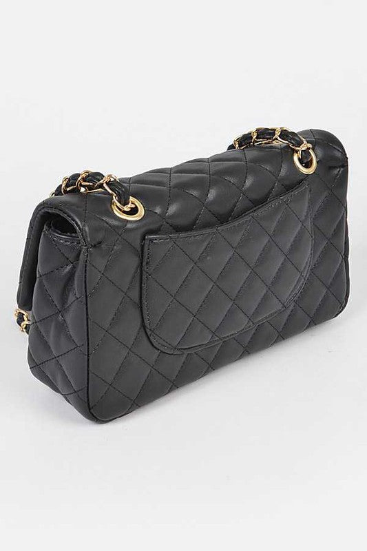 Laurea Quilted Faux Leather Convertible Chain Strap Crossbody Bag