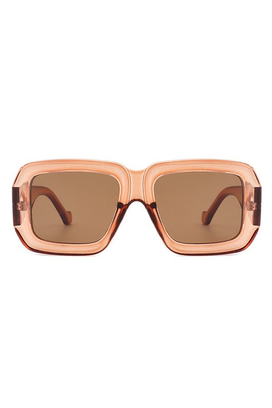 Square Retro Bold Fashion Flat Top Sunglasses