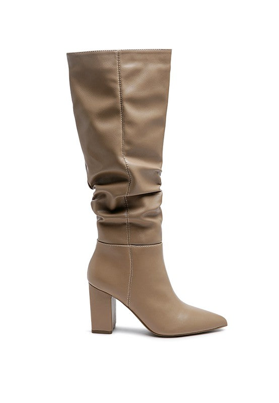 Paloma Pointed Toe Slouchy Knee High Boots