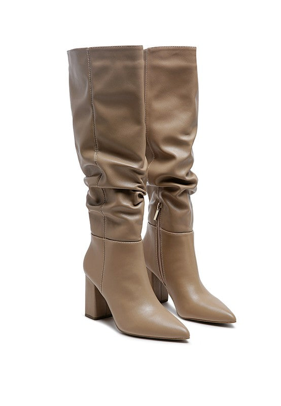 Paloma Pointed Toe Slouchy Knee High Boots