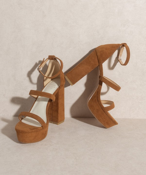 Oasis Society Raelynn - Suede Platform High Heel Sandals