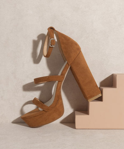 Oasis Society Raelynn - Suede Platform High Heel Sandals