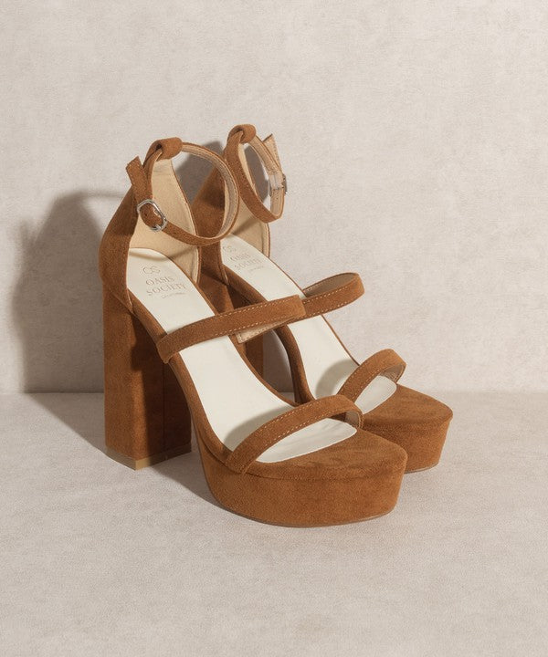 Oasis Society Raelynn - Suede Platform High Heel Sandals