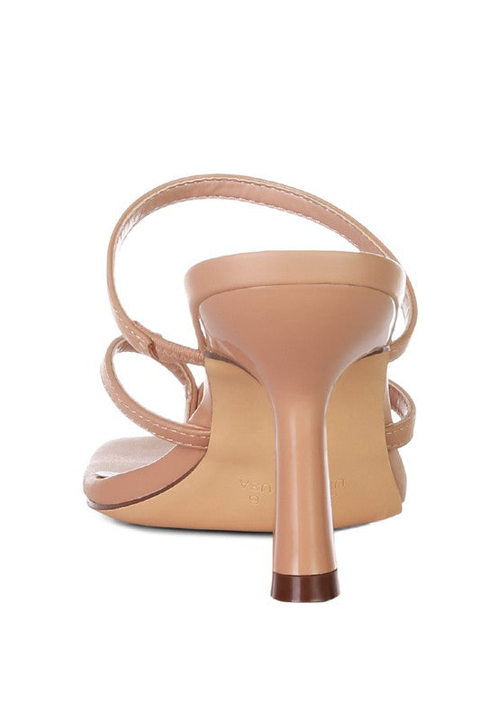 Night Life Thong Strap High Heel Mules