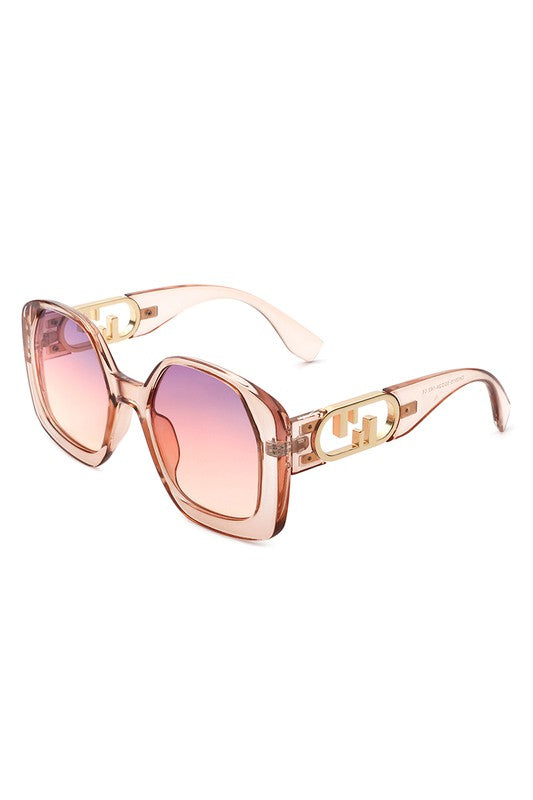 Gold Decor Oversized Fashion Sunglasses