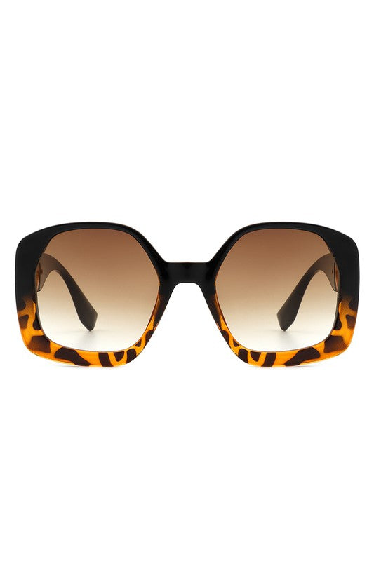 Gold Decor Oversized Fashion Sunglasses