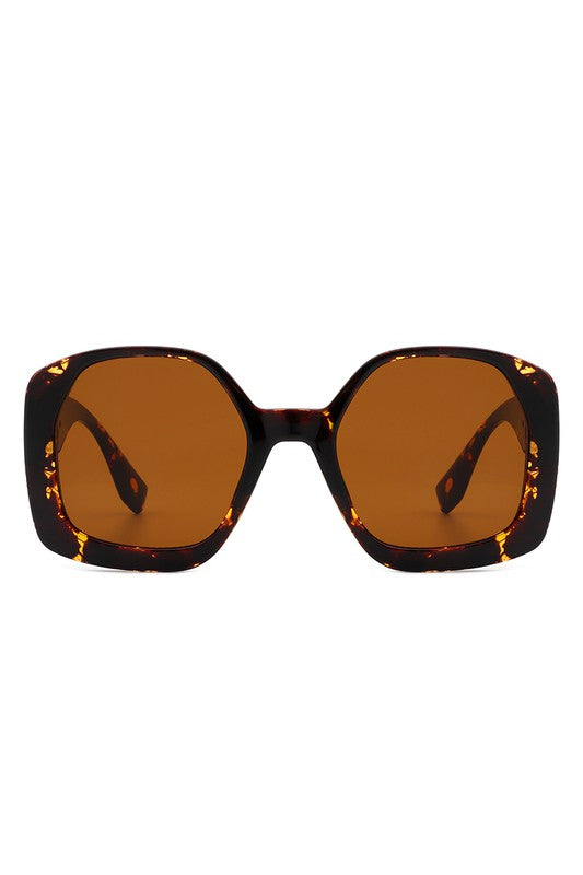 Gold Decor Oversized Fashion Sunglasses