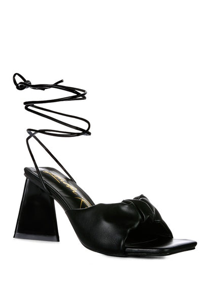 Primavera Sculpted High Heel Lace Up Sandals