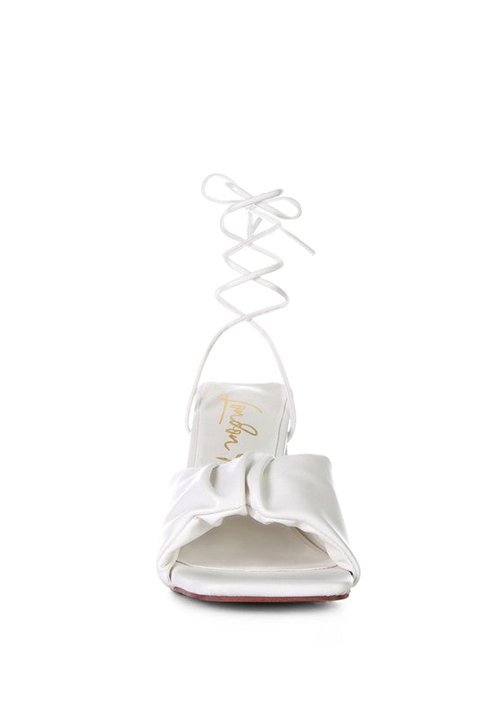 Primavera Sculpted High Heel Lace Up Sandals