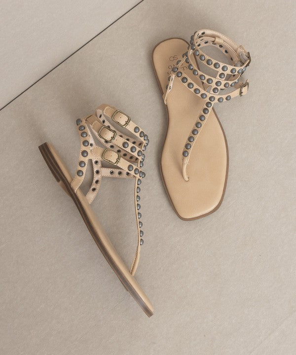 Oasis Society Oaklyn - Studded Strappy Gladiator Thong Sandals