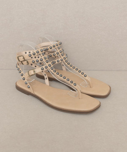 Oasis Society Oaklyn - Studded Strappy Gladiator Thong Sandals