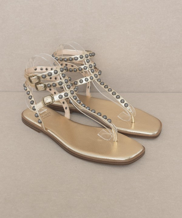 Oasis Society Oaklyn - Studded Strappy Gladiator Thong Sandals