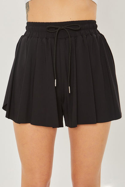 Work It Activewear Two In One Drawstring Flutter Shorts