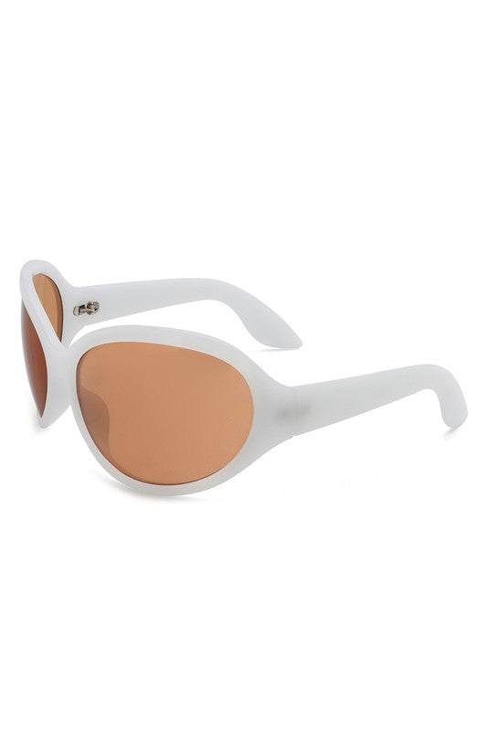 Oversized Round Wraparound Fashion Sunglasses