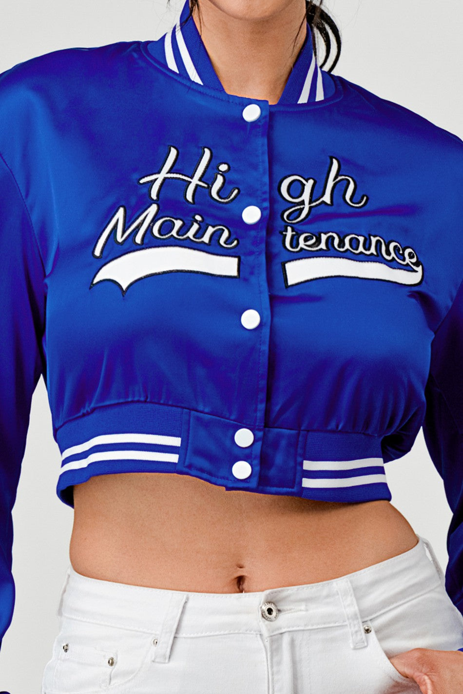 High Maintenance Varsity Bomber Jacket