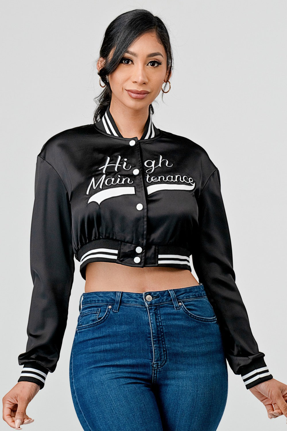 High Maintenance Varsity Bomber Jacket