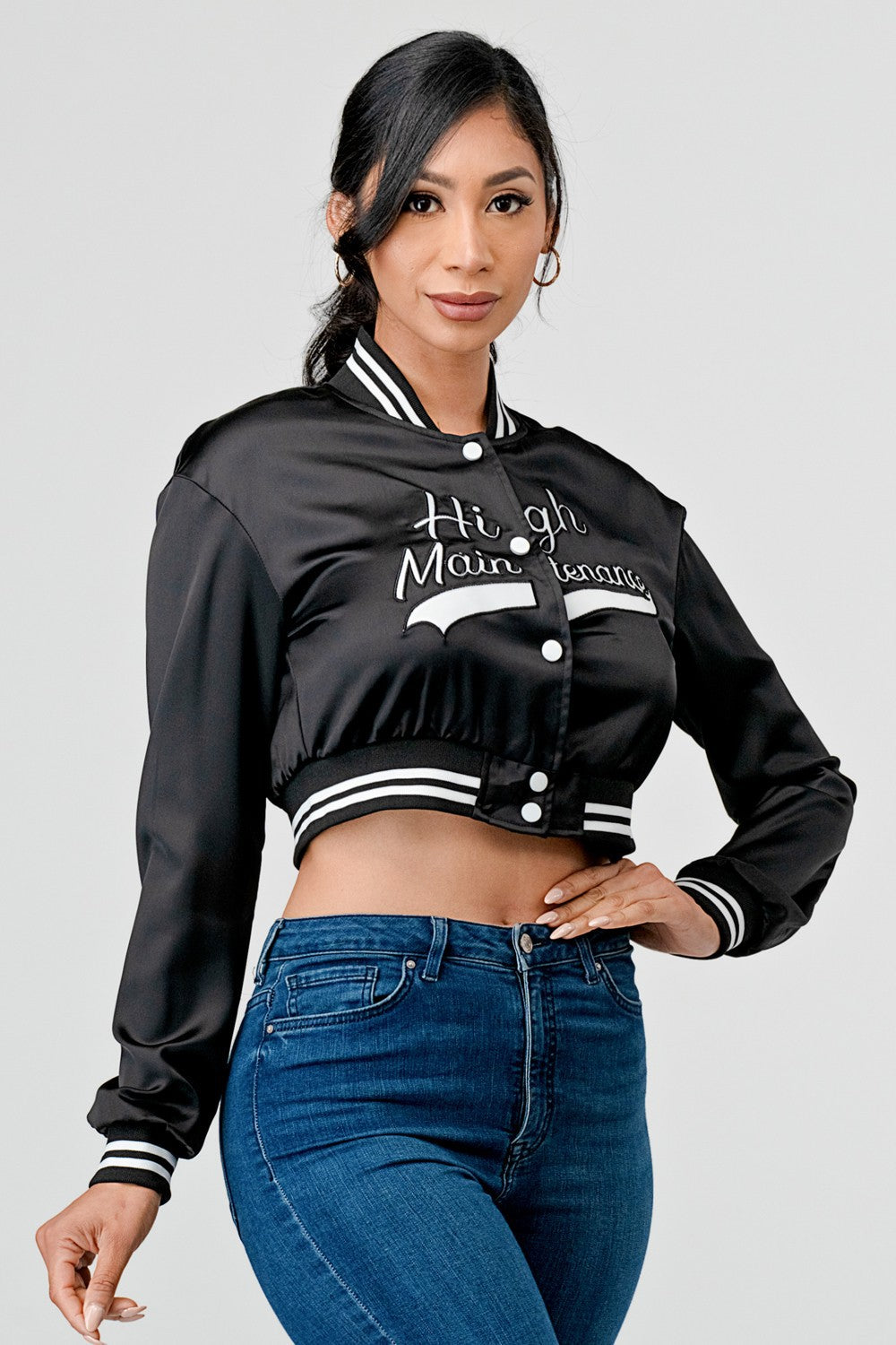 High Maintenance Varsity Bomber Jacket