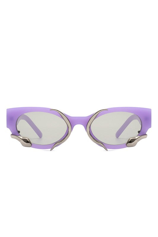 Eden Retro Snake Details Fashion Sunglasses