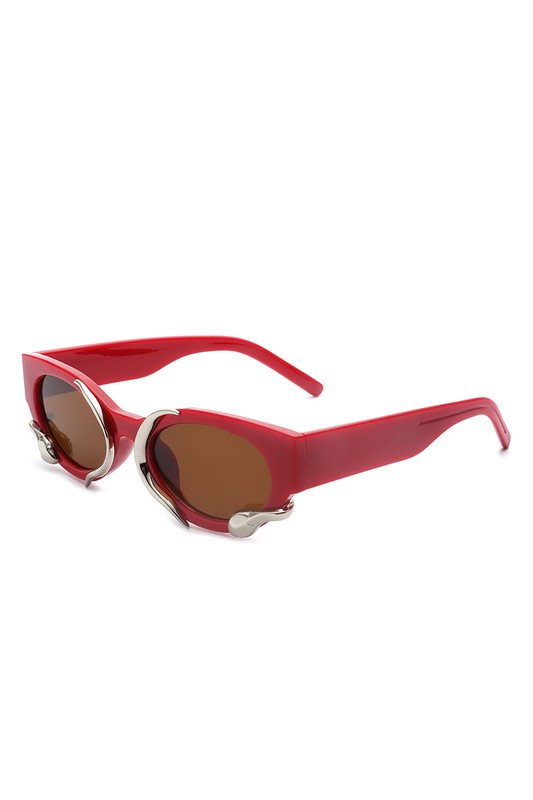 Eden Retro Snake Details Fashion Sunglasses