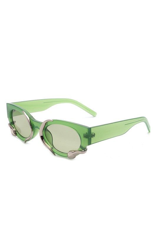 Eden Retro Snake Details Fashion Sunglasses