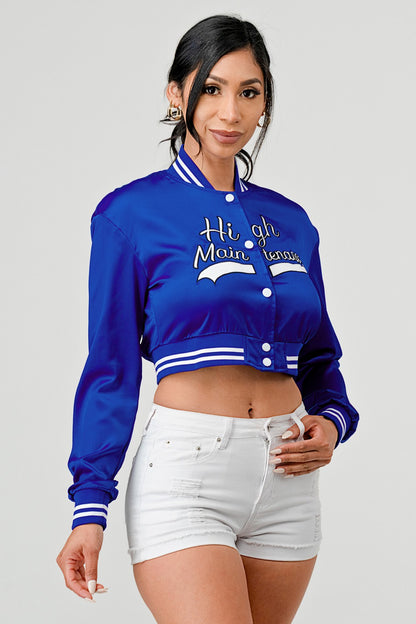 High Maintenance Varsity Bomber Jacket