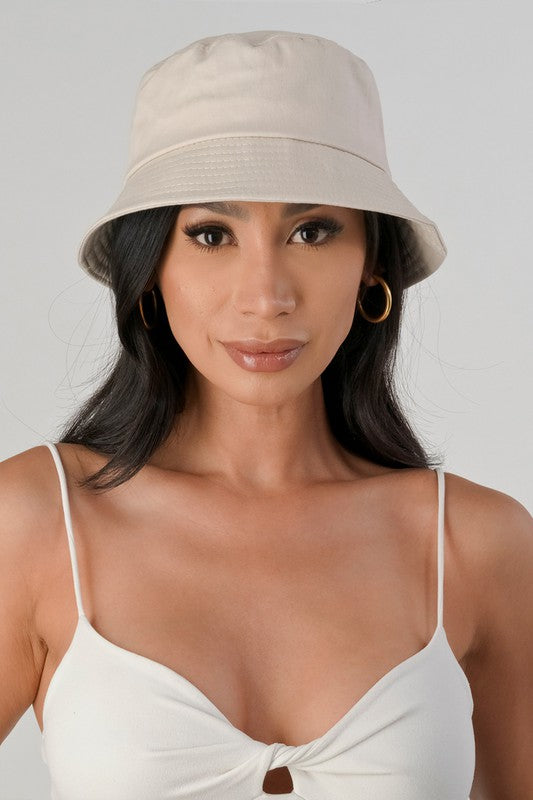 Summer Ready Short Brim Cotton Canvas Bucket Hat