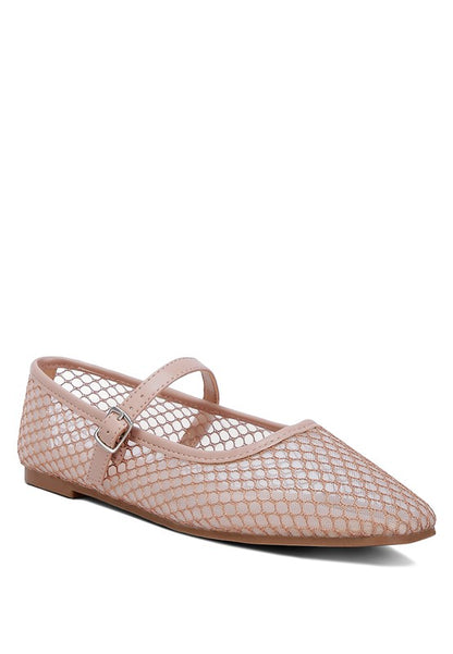 Verona Mesh Mary Jane Ballerina Flats