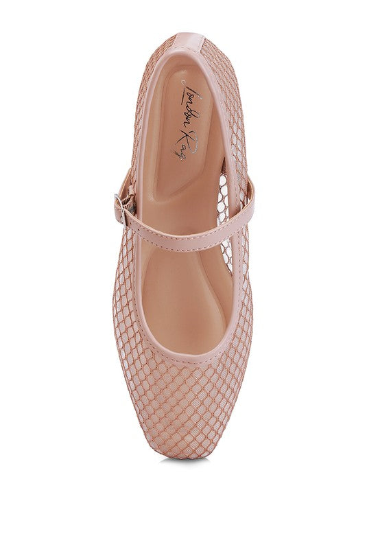 Verona Mesh Mary Jane Ballerina Flats