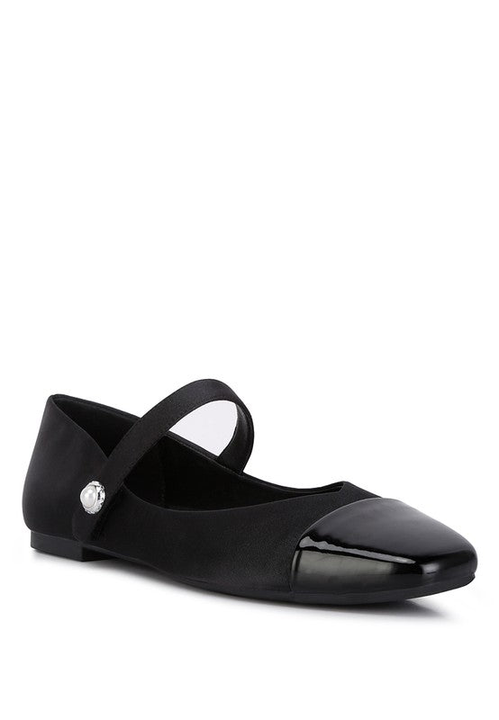 Alibi Patent Cap Toe Mary Jane Flat Ballerina Flats