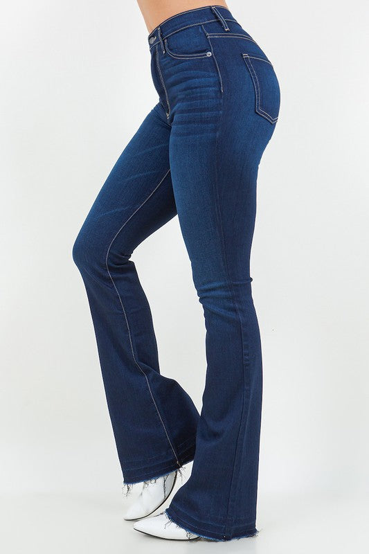 Judy High Waist Contrast Stitch Bootcut Jeans