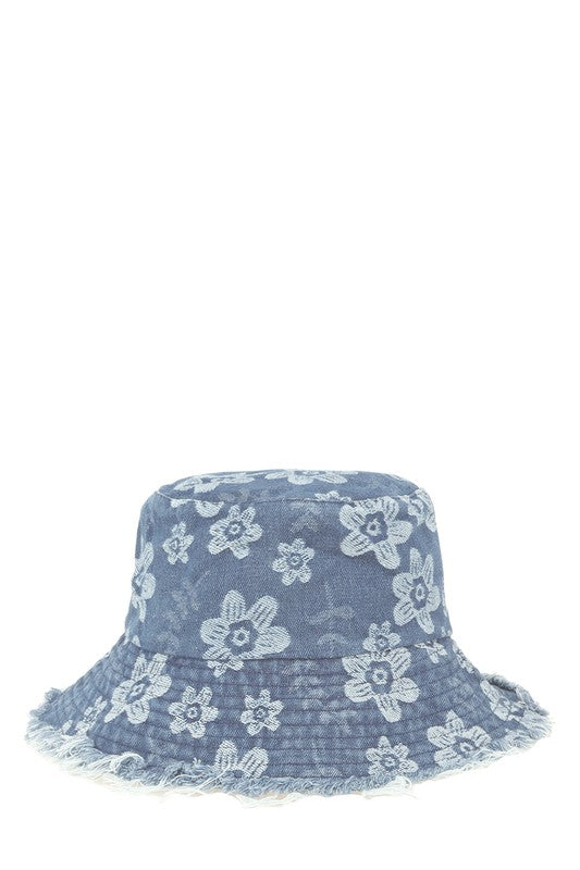 Downtown Daisy Floral Denim Bucket Hat