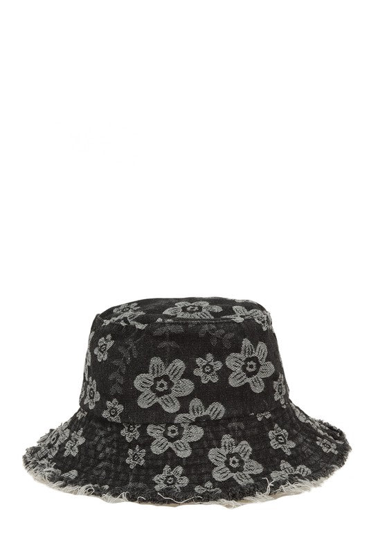 Downtown Daisy Floral Denim Bucket Hat