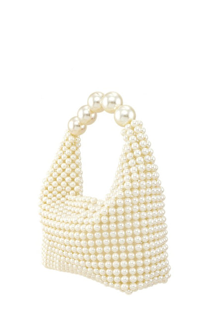 Heavenly Iconic Faux Pearls Beaded Handbag