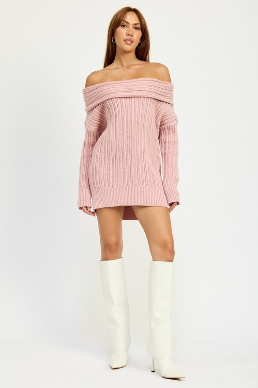 Rachel Off The Shoulder Oversized Sweater Top