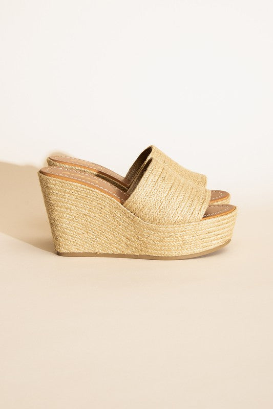 Tropics Espadrille Wedge High Heel Platform Sandals