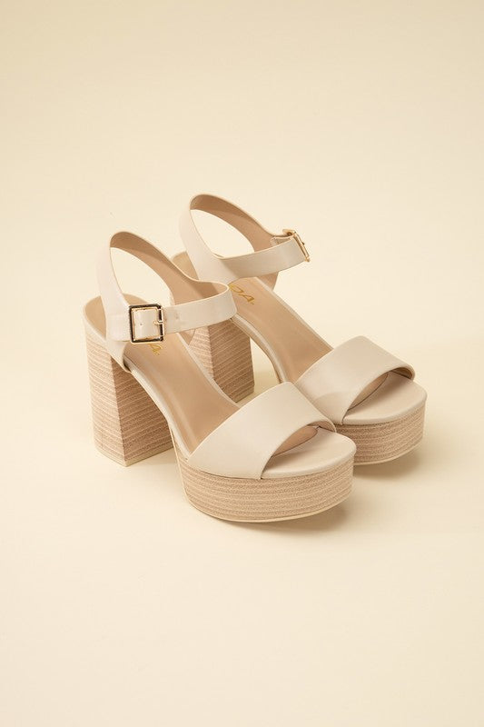 Peyton Ankle Strap High Heel Platform Sandals