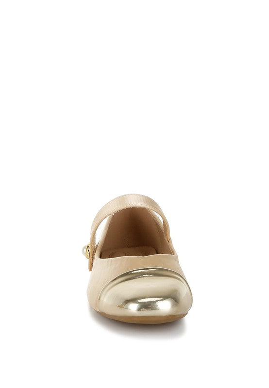 Alibi Patent Cap Toe Mary Jane Flat Ballerina Flats