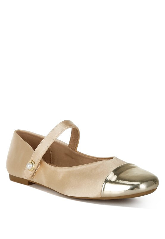 Alibi Patent Cap Toe Mary Jane Flat Ballerina Flats