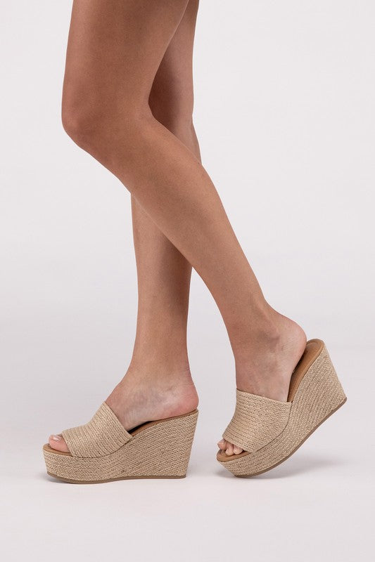 Tropics Espadrille Wedge High Heel Platform Sandals