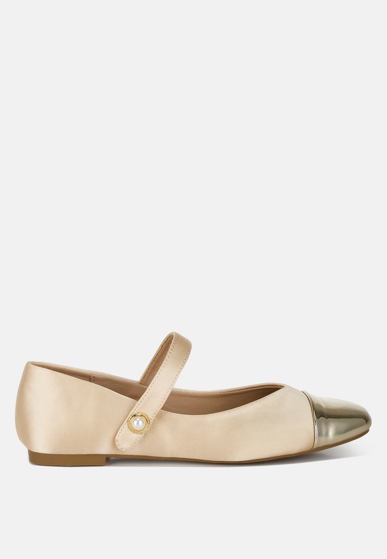 Alibi Patent Cap Toe Mary Jane Flat Ballerina Flats