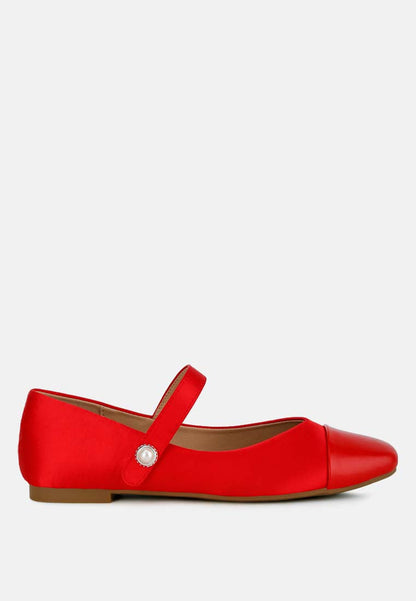 Alibi Patent Cap Toe Mary Jane Flat Ballerina Flats