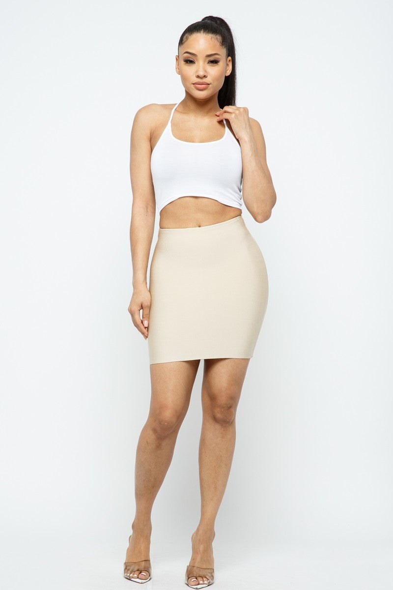 Tiana High Waist Bandage Bodycon Mini Skirt