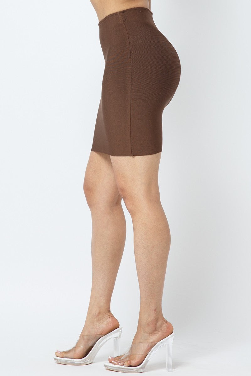 Tiana High Waist Bandage Bodycon Mini Skirt