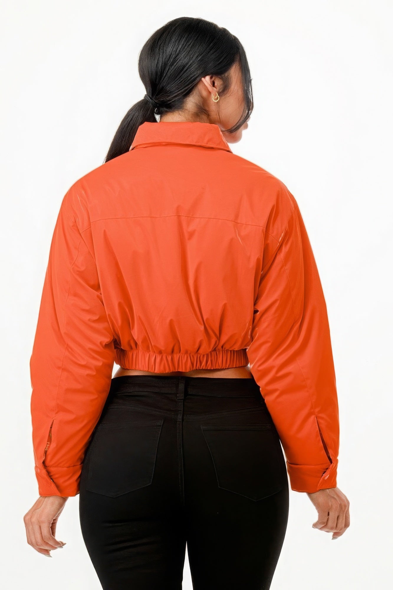 Dionne Cropped Puffer Bomber Jacket