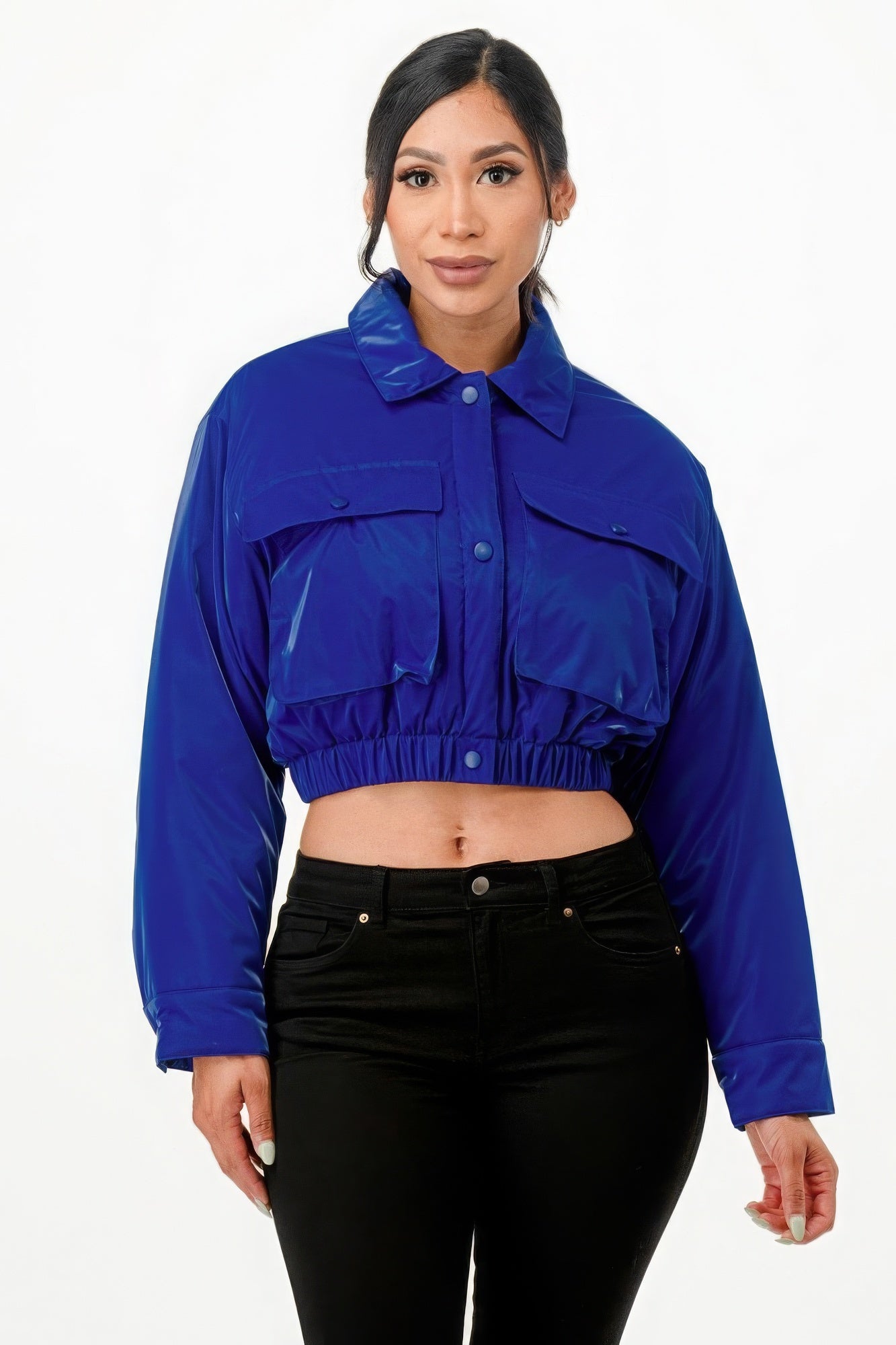 Dionne Cropped Puffer Bomber Jacket