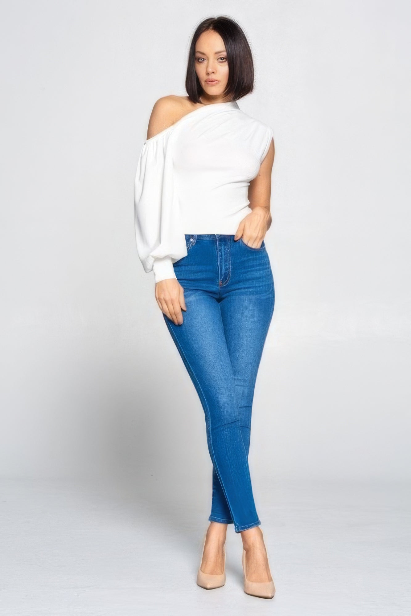 Layla Asymmetric Off Shoulder Woven Top