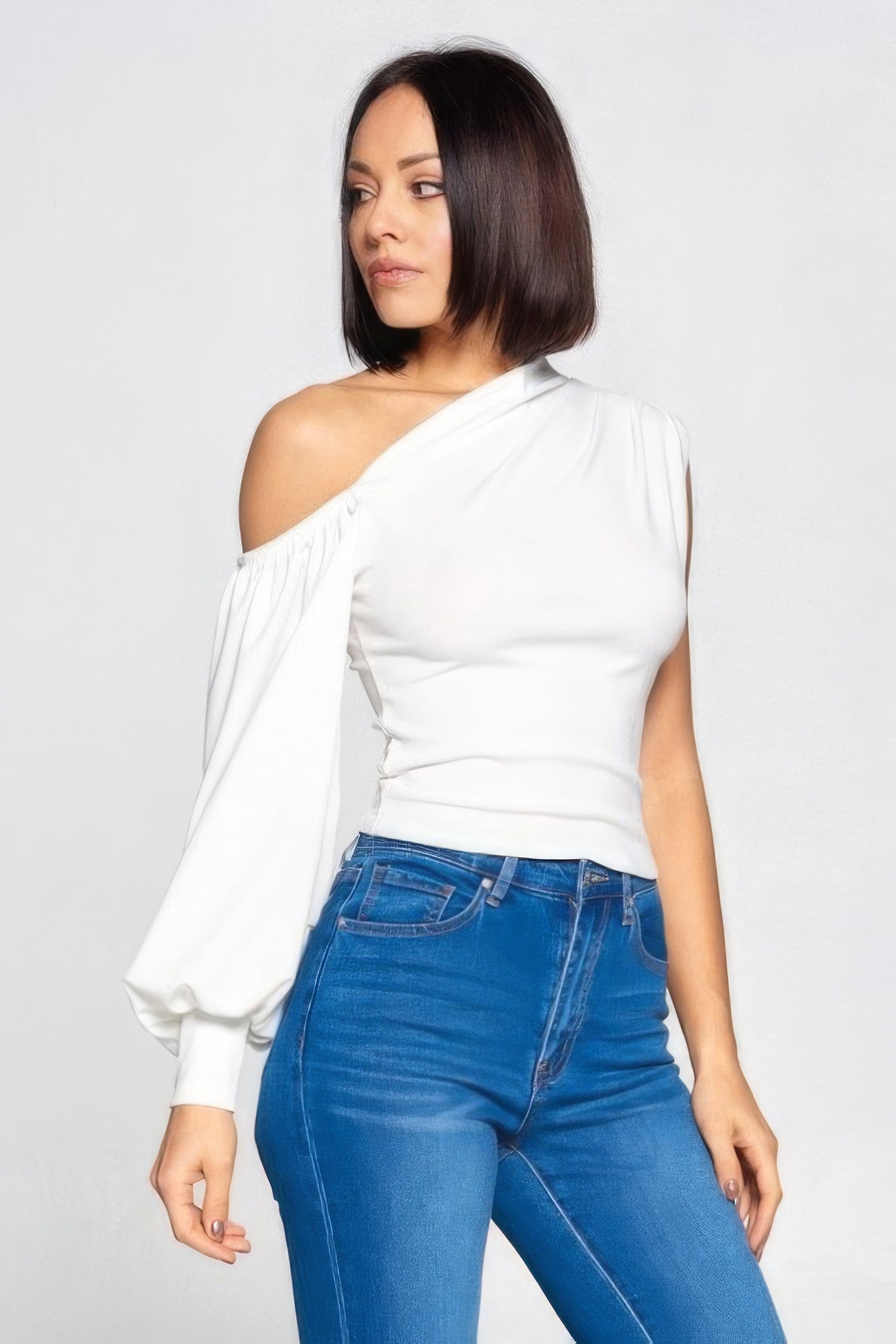 Layla Asymmetric Off Shoulder Woven Top